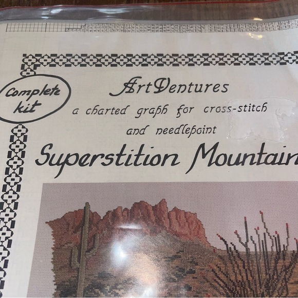 ART VENTURES Counted Cross Stitch/Needlepoint Chart - SUPERSTITION MOUNTAINS NIP - Picture 2 of 6